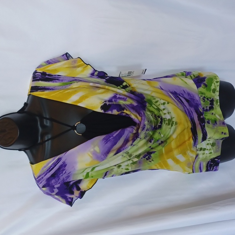 Iz Byer Fun blouse with necklace detail
